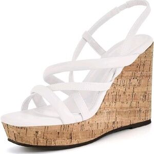 Brand new Women’s wedge sandal sling back heel